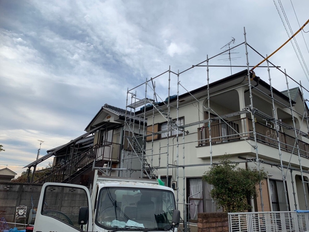 群馬県邑楽郡 改修足場工事