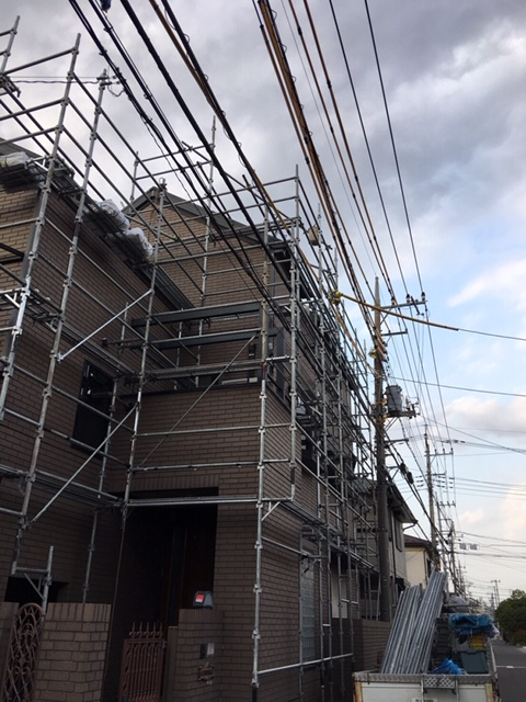 埼玉県伊奈町・改修足場工事