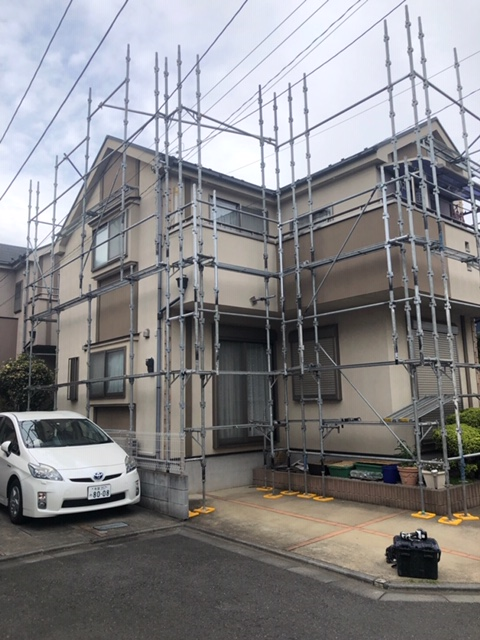 東京都東久留米市・改修足場工事